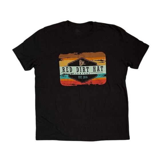 Red Dirt Hat Co. T-Shirt Black Size Extra Large – Western Graphic Tee Est. 2016 - Picture 1 of 4